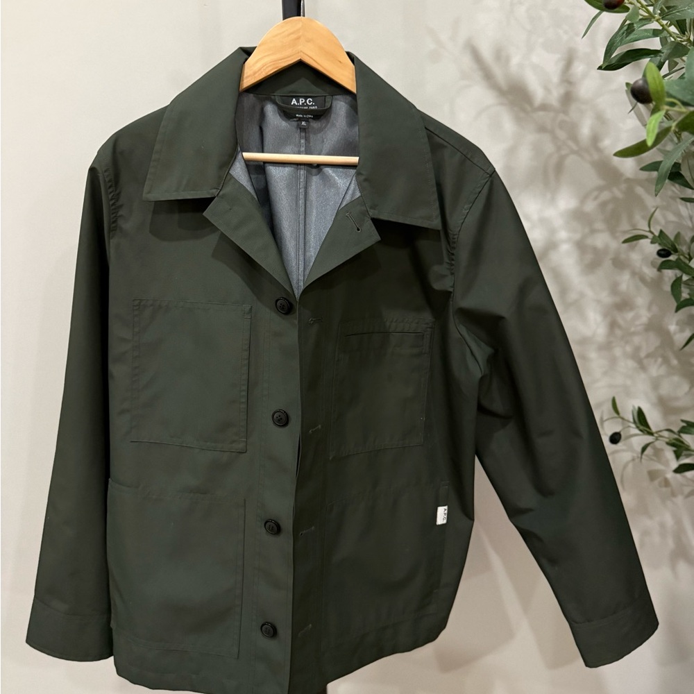 A.P.C. Olive Green Button-Up Jacket